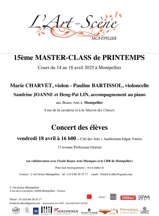 affiche masterclass avril 2025